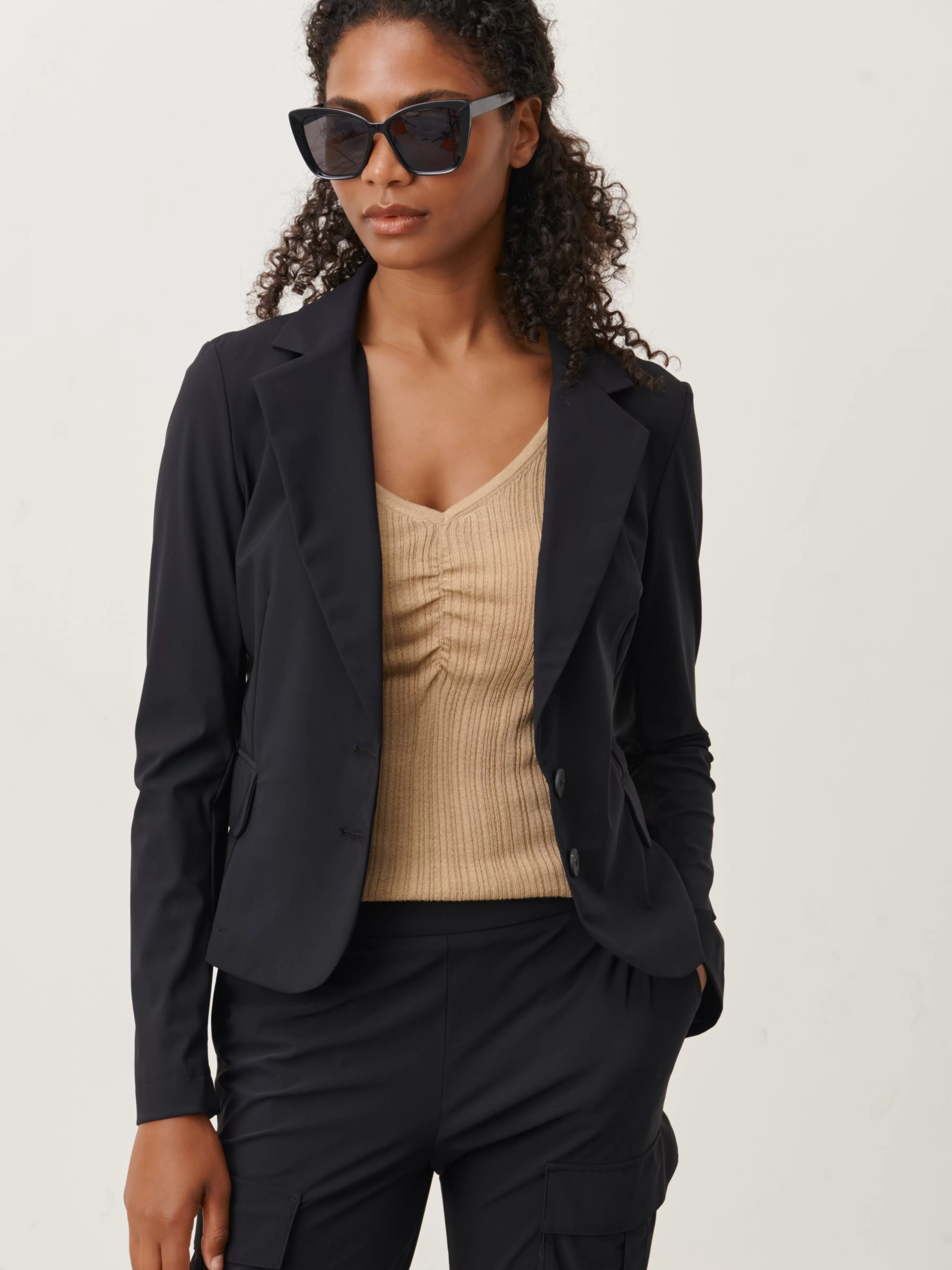 Blazers>Jane Lushka Atina Blazer Technical Jersey | Black