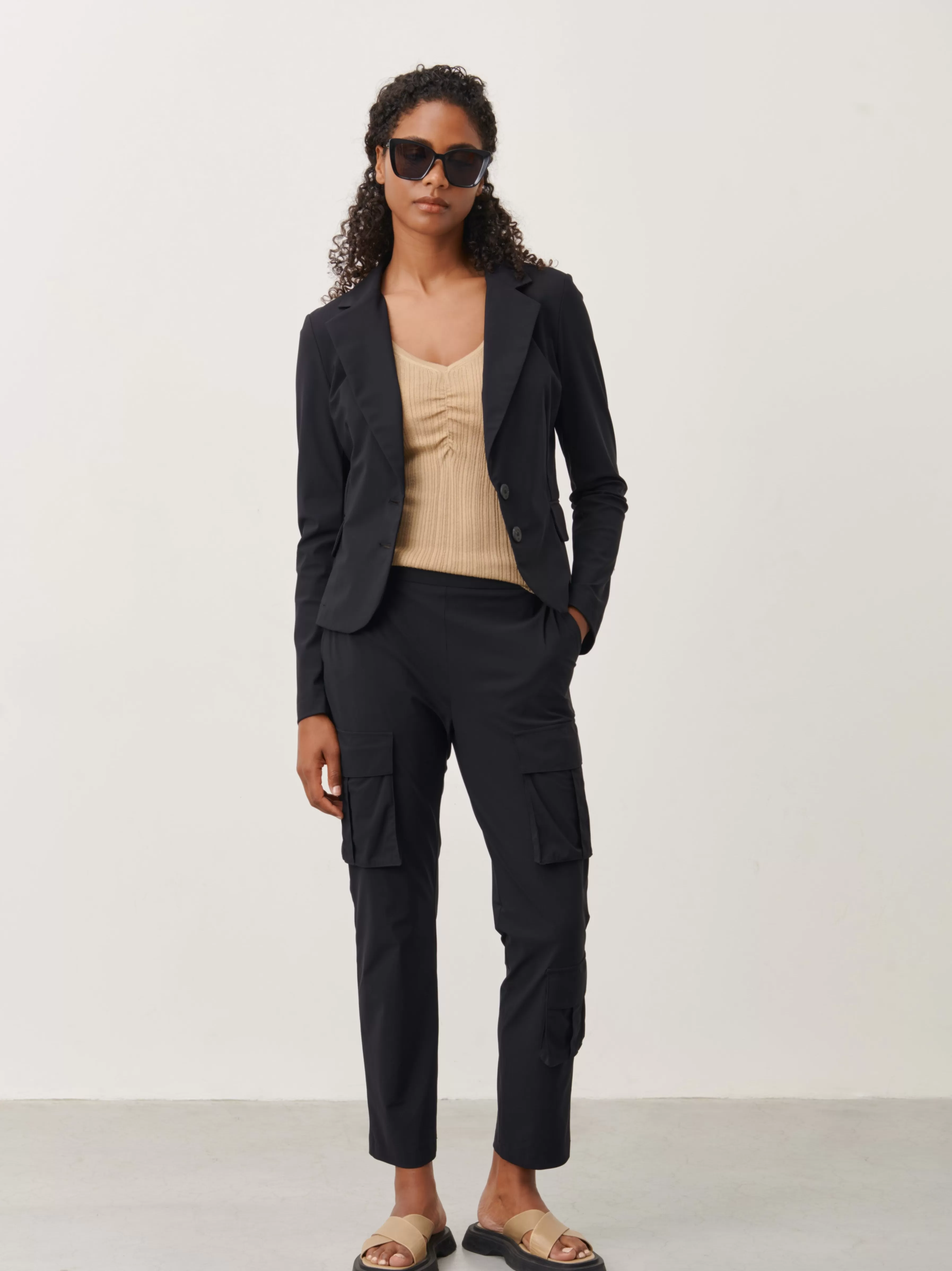 Blazers>Jane Lushka Atina Blazer Technical Jersey | Black