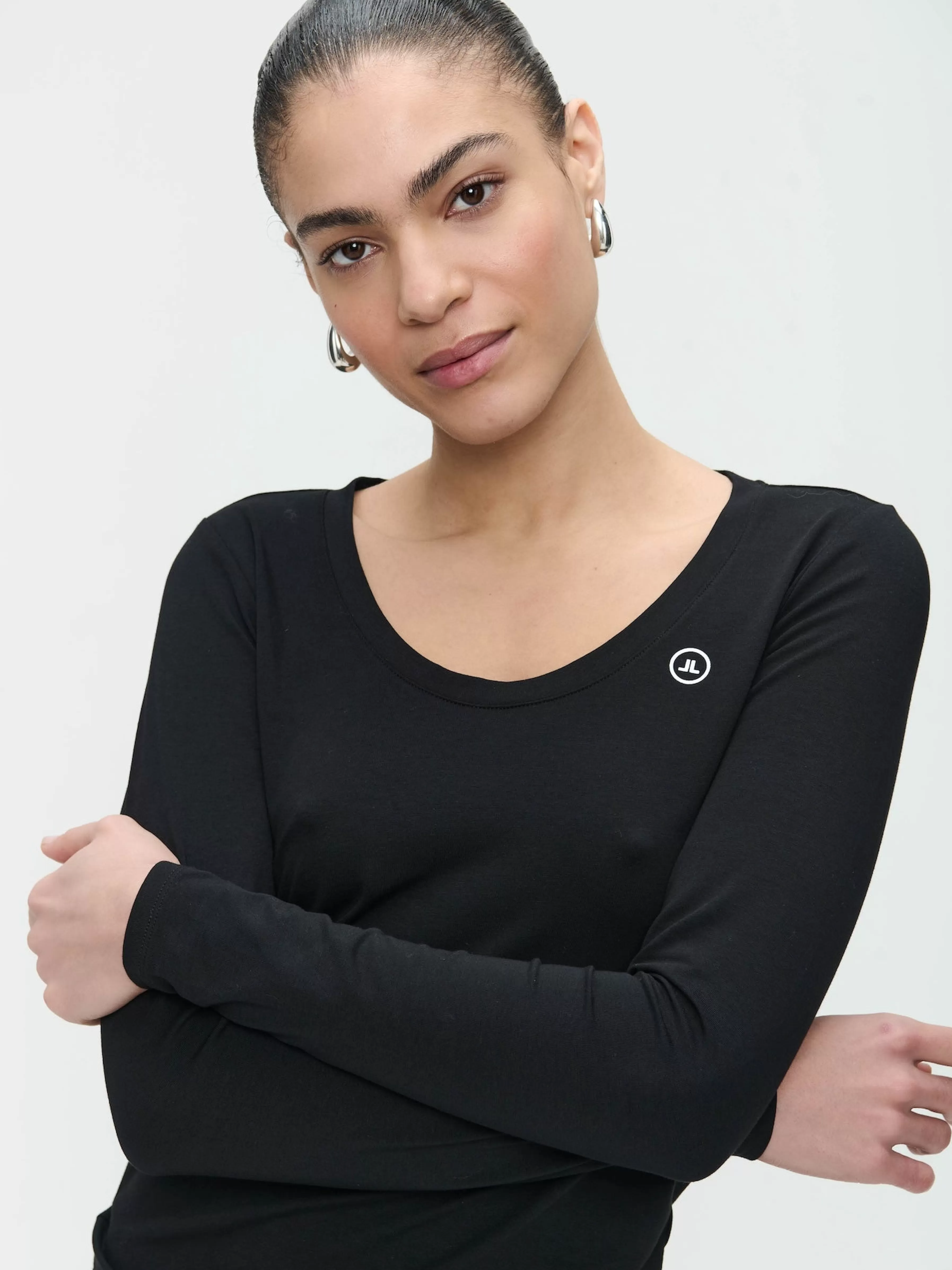 Best basic>Jane Lushka T Shirt R Neck Easy Wear Organic Cotton | Black