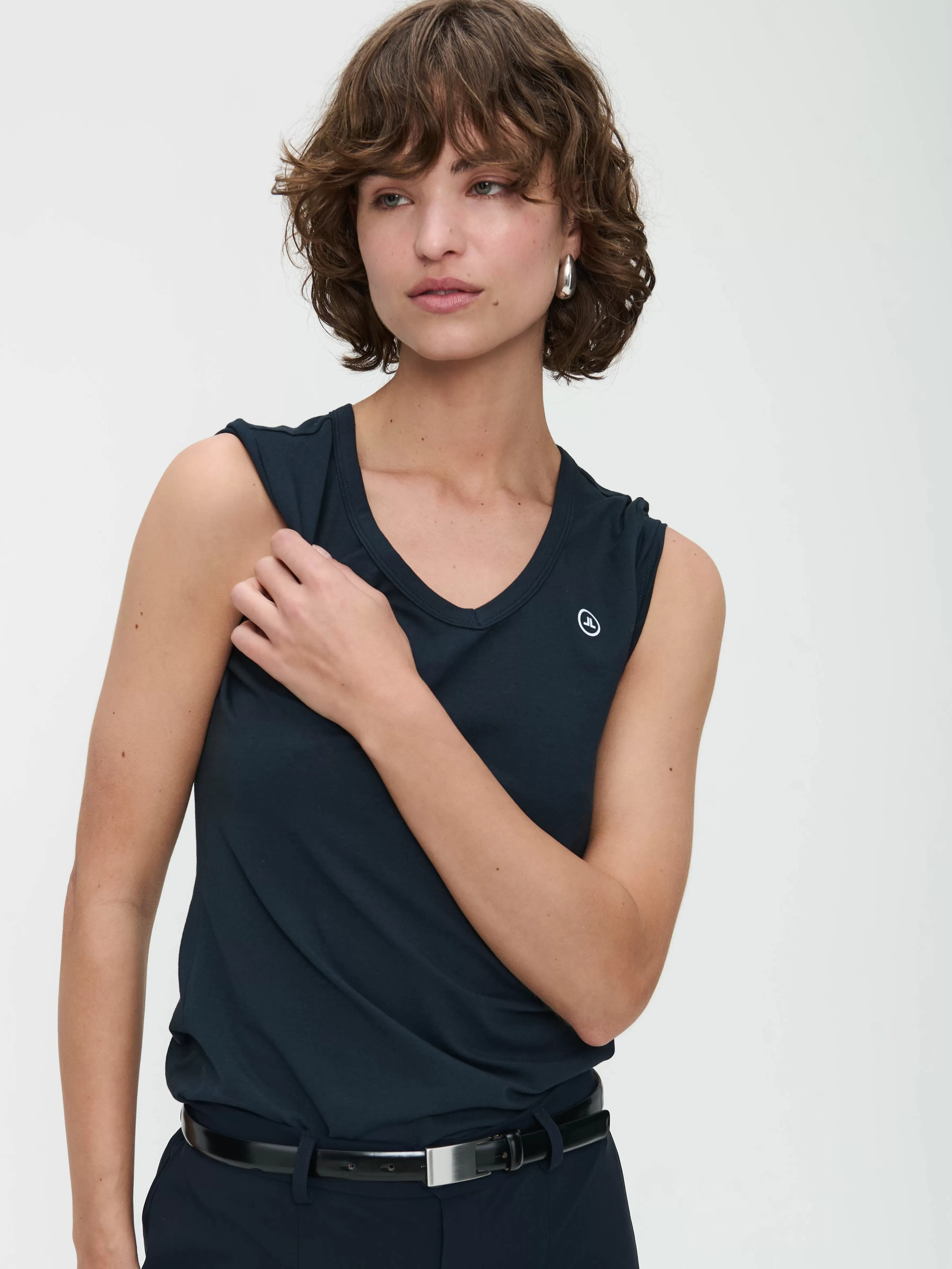 Best basic>Jane Lushka T Shirt V Neck Easy Wear Organic Cotton | Blue