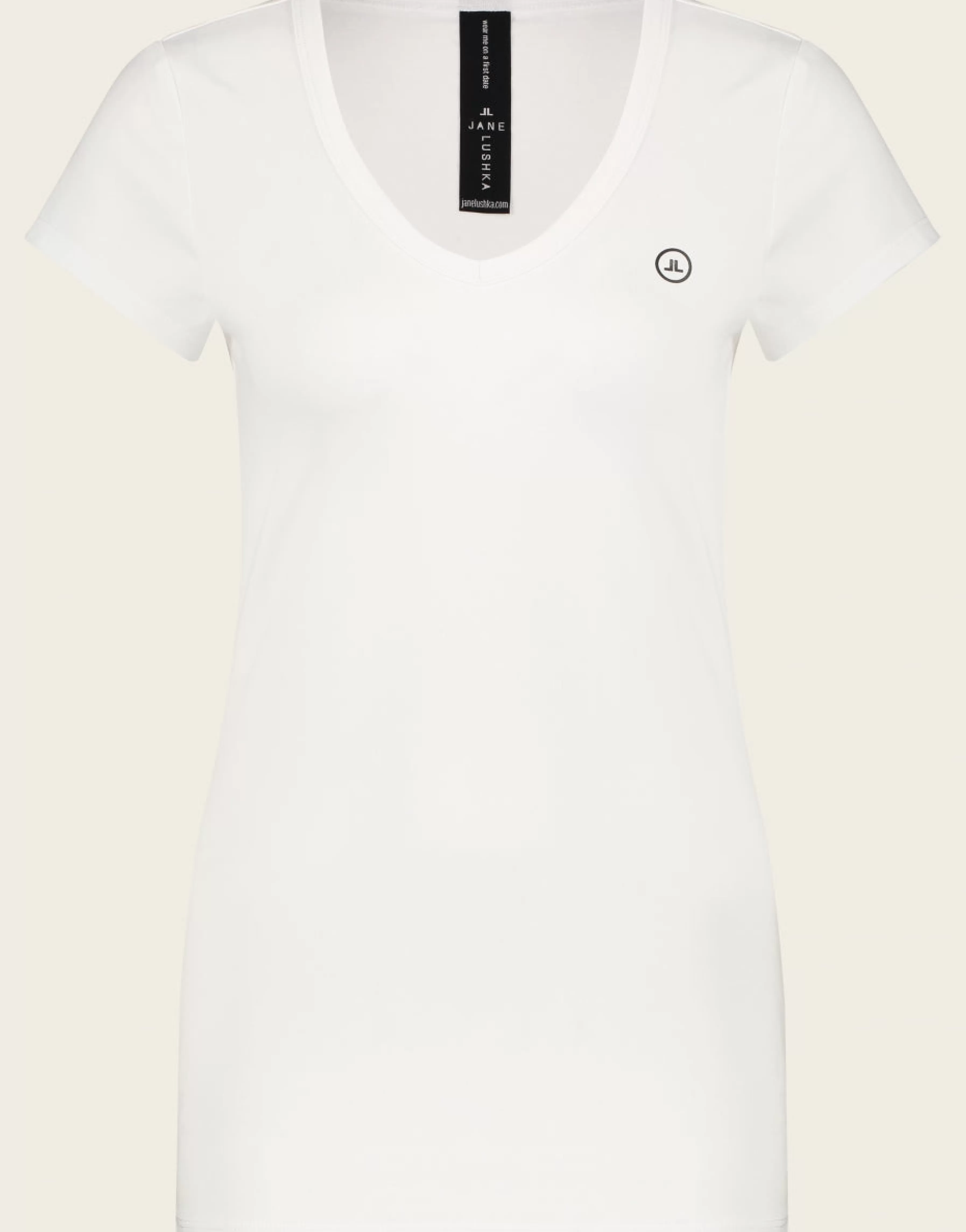 Best basic>Jane Lushka T Shirt V Neck Easy Wear Organic Cotton | White